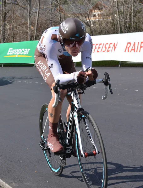 Ciclista profissional em Tour de Romandie — Fotografia de Stock