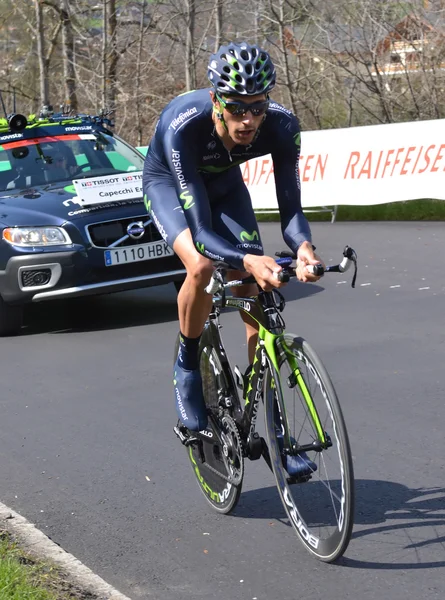 Ciclista profesional en el Tour de Romandie 2013 — Foto de Stock