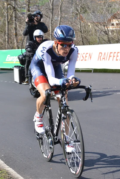 Profesional cyclist on Tour de Romandie 2013 — Stok fotoğraf