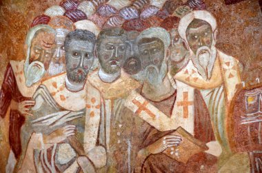 Detail from ancient byzantine fresco