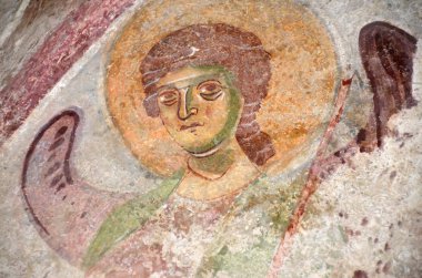 Byzantine fresco of angel