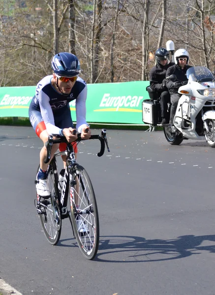 Ciclista Profesional no Tour de Romandie 2013 — Fotografia de Stock