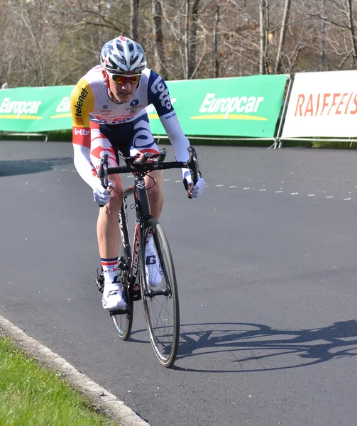 Profesional cyclist on Tour de Romandie 2013 — Zdjęcie stockowe