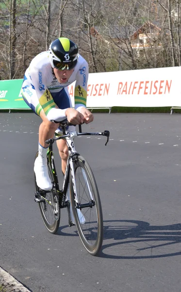 Ciclista profesional en el Tour de Romandie 2013 — Foto de Stock