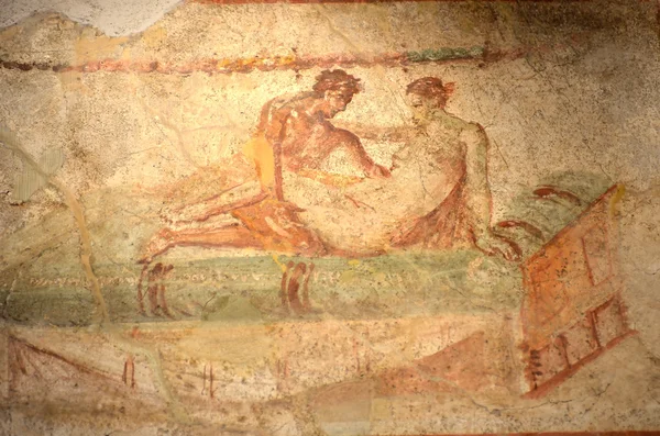 Oude Romeinse fresco — Stockfoto