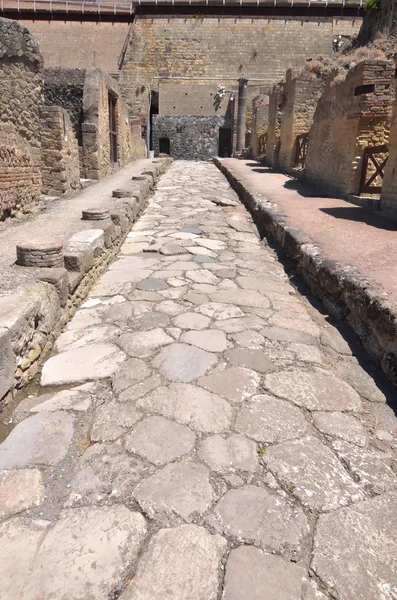 Antigua calle romana en Herculano — Foto de Stock