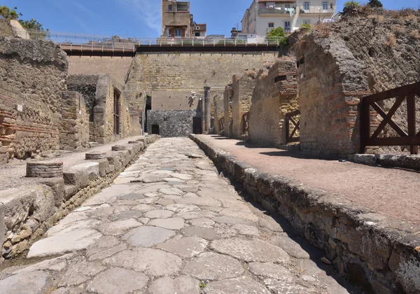 Ancient roman street in Herculaneum — Stock Photo, Image