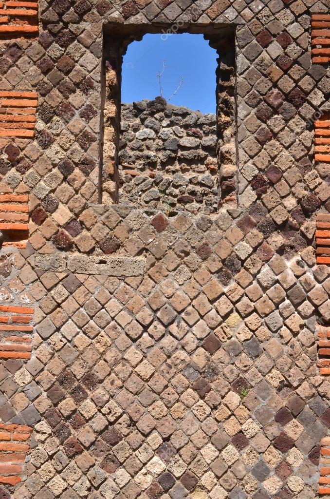Ancient roman decorative brickwork  Stock Photo 