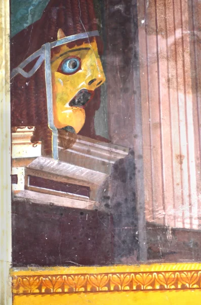 Ancient roman fresco of actor mask — Stock Fotó