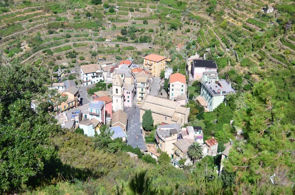 El popular pueblo de Manarola — Foto de Stock