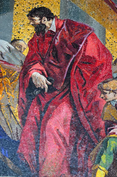 Mosaik mächtiger Gestalten in Rot — Stockfoto