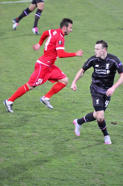 Liverpool e Sion na Taça da Liga Europa — Fotografia de Stock