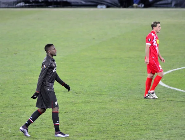 Liverpool y Sion en la Copa Europa League — Foto de Stock