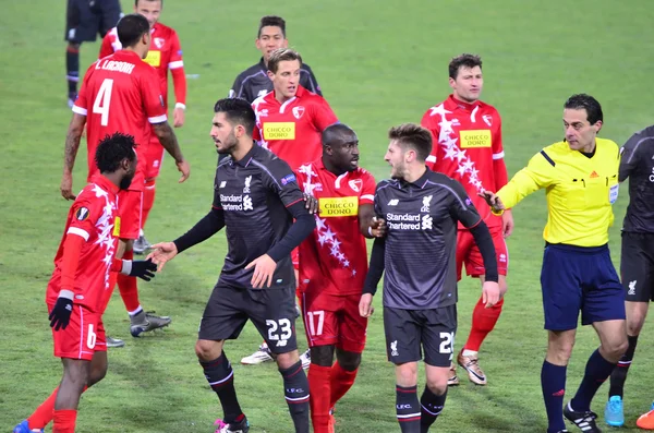 Liverpool and Sion in the Europa League Cup — Stock Photo, Image