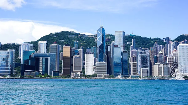 Hong Kong Juin 2016 Promenade Port Victoria Temps Clair Ensoleillé Images De Stock Libres De Droits