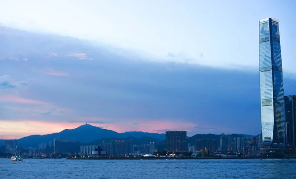 Hong Kong June 2016 Skyline View Hong Kong Sunset Ifc Stock Picture