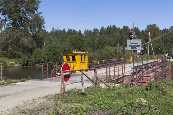 Belozersk Region Vologda Federacja Rosyjska Sierpień 2015 Przejście Krohinsky Most — Zdjęcie stockowe