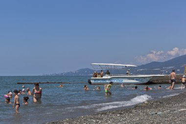 Beach resort yerleşim Adler. Sochi, Krasnodar bölgesi, Rusya Federasyonu
