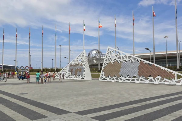 Muro de Campeones de los Juegos Olímpicos y Paralímpicos en el Parque Olímpico Sochi — Foto de Stock