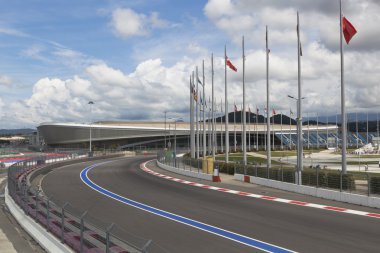 Formula 1 parça ve Adler-Arena görünümünü Olimpiyat Sochi Çift