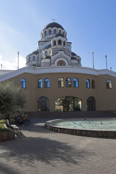 Adler, Krasnodar bölgesi, Rusya Federasyonu - 9 Temmuz 2016: Tapınağı kutsal yüz İsa'nın kurtarıcı gündoğumu yerleşim Adler, Soçi, Krasnodar bölgesi,