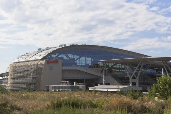 Vista de la estación de tren "Olympic Park" desde la carretera A-147, Sochi — Foto de Stock