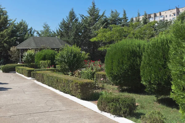 Territorio Ben Curato Della Chiesa Sant Elia Nella Città Saki — Foto Stock