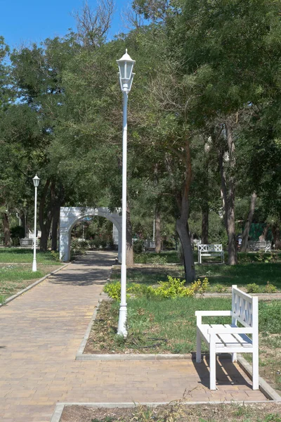 Saki Crimea Julio 2020 Plaza Que Lleva Nombre Alexander Sergeevich — Foto de Stock