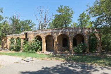 Saki, Kırım 'daki eski çamur banyosunun bölgesine çöken bina.