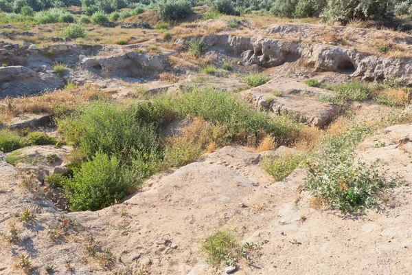 Місце Розкопок Стародавнього Греко Скіфського Поселення Чайка Поблизу Села Заозерне — стокове фото