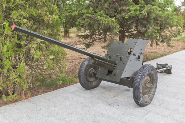 Sevastopol Krim Juli 2020 Tank Kanon Staal 1942 Gedenkteken Complex — Stockfoto