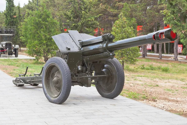 Sevastopol Krim Juli 2020 Sovjet 152 Howitzer Modell 1943 Minnesmärket — Stockfoto