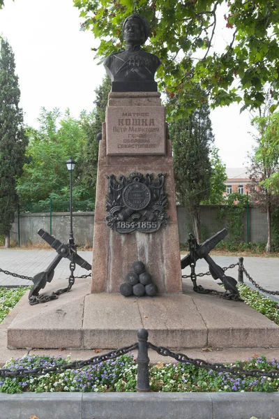 Sevastopol Krim Juli 2020 Monument Till Sjömannen Katt Peter Markovich — Stockfoto