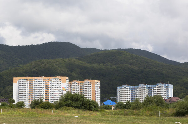 Apartment buildings in settlement Lasarevskoye, Sochi, Russia