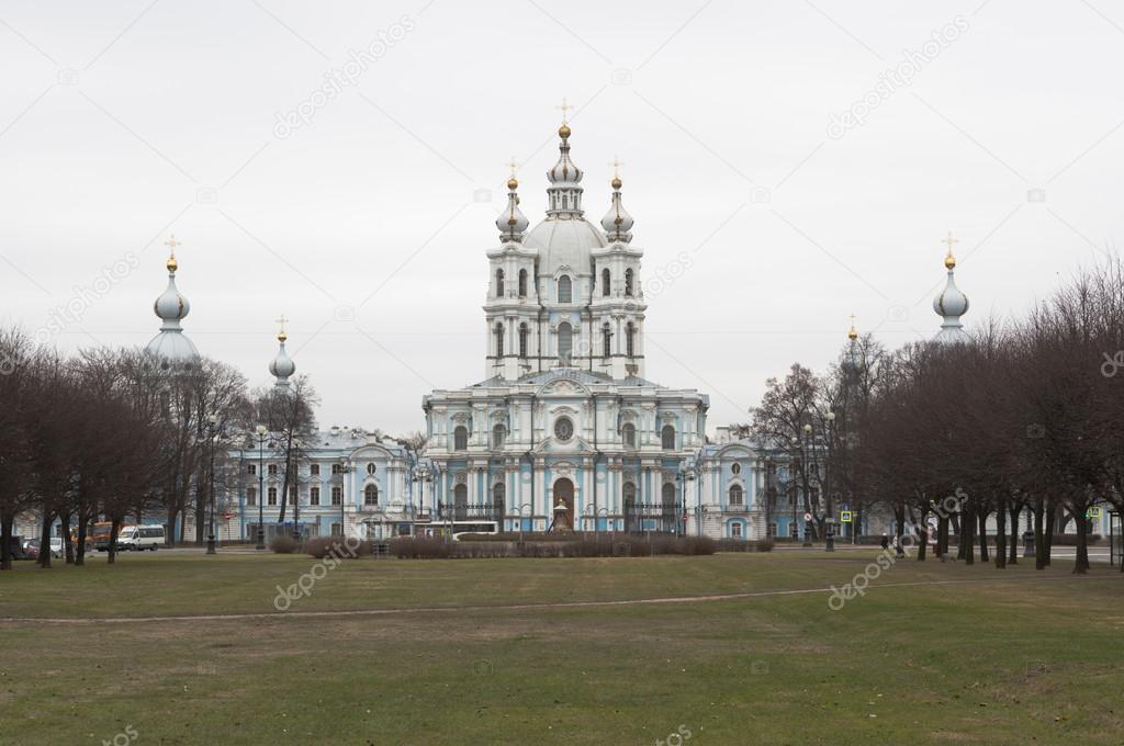 Smolny Convent and Resurrection Cathedral in St. Petersburg, Russia