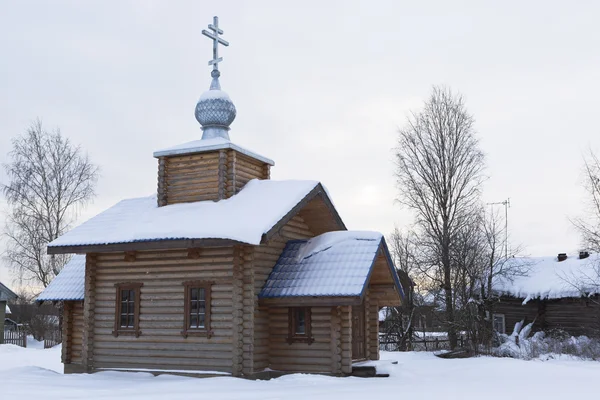 Tempel zu Ehren unserer Schmerzensfrau. Dorf terebino, velsky Bezirk, archangelsk Gebiet, russland — Stockfoto