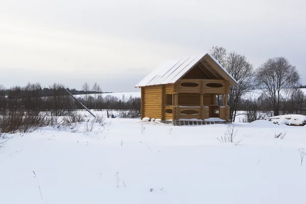 Pausa para la construcción invernal de viviendas particulares —  Fotos de Stock