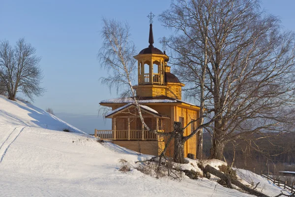 Chapel of the Assumption Mother of God in a village Markovskaya Verkhovazhsky District Vologda Region, Russia — Stock Photo, Image