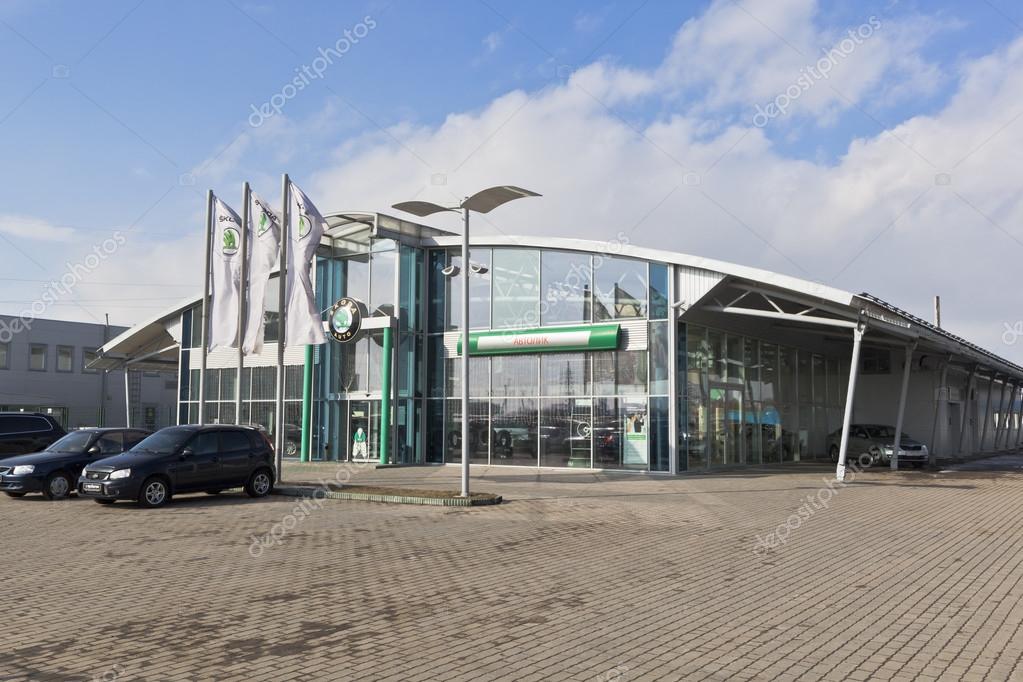 Vologda, Russia - March 11, 2015: Autolycus Motor Show - official dealer Skoda in city of Vologda, Russia