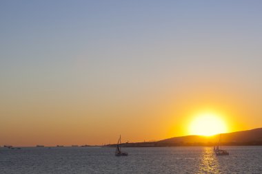 Günbatımı Gelendzhik Bay