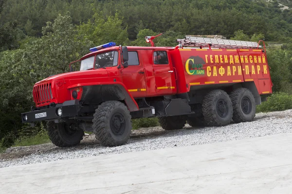 Car fire protection Safari Park on duty. Gelendzhik, Krasnodar region, Russia