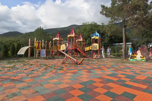 Playground in safari park resort town Gelendzhik, Krasnodar region, Russia — Stock Photo, Image