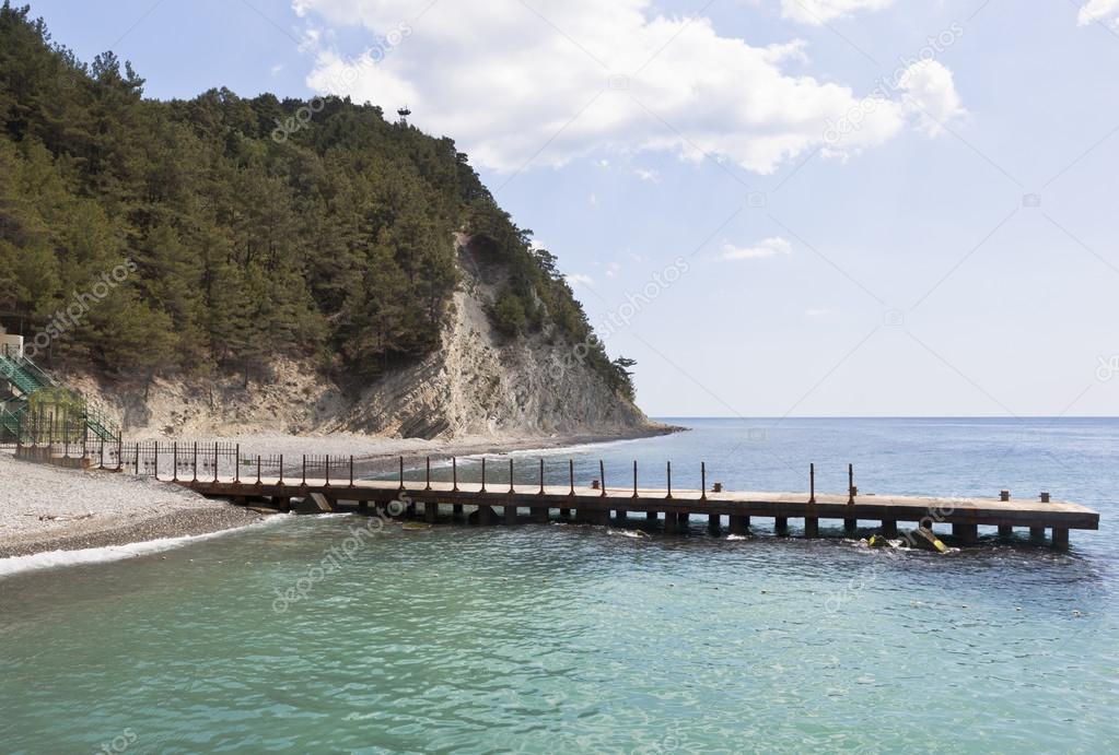 Coast Guard border post about resort settlement Praskoveevka, Gelendzhik district, Krasnodar region, Russia