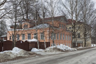 Verkhovazhye, Vologda region, Rusya Federasyonu - 4 Mart 2015: House sanatçı Mikhaleva Verkhovazhye Vologda bölgesi, Rusya