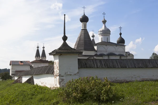 Stängsel Ferapontov Belozersky kloster. Ferapontovo, område av Kirillov, Vologda region, Ryssland — Stockfoto