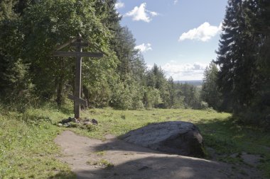 İbadet çapraz keder Maura Kirillov bölgesinde Vologda region, Rusya Federasyonu
