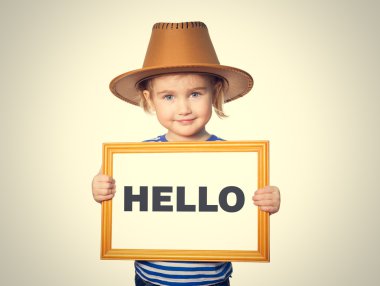 yazı tahtası. Metin Merhaba