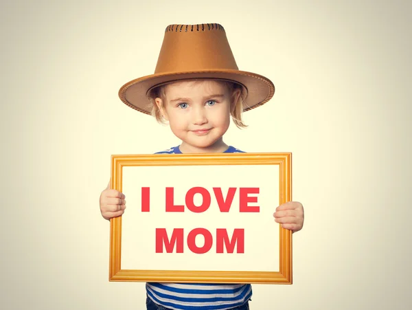 Text I LOVE MOM. — Stock Photo, Image