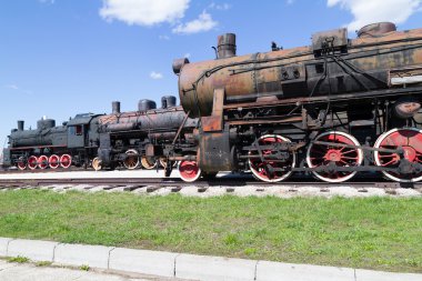 Eski Sovyet askeri tren lokomotifi .