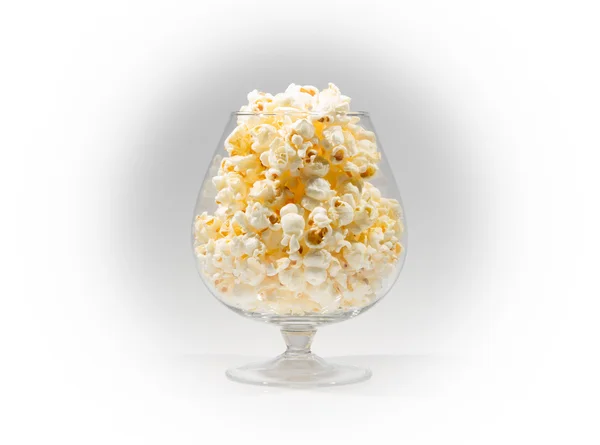 Izolované velkou sklenici popcornu — Stock fotografie